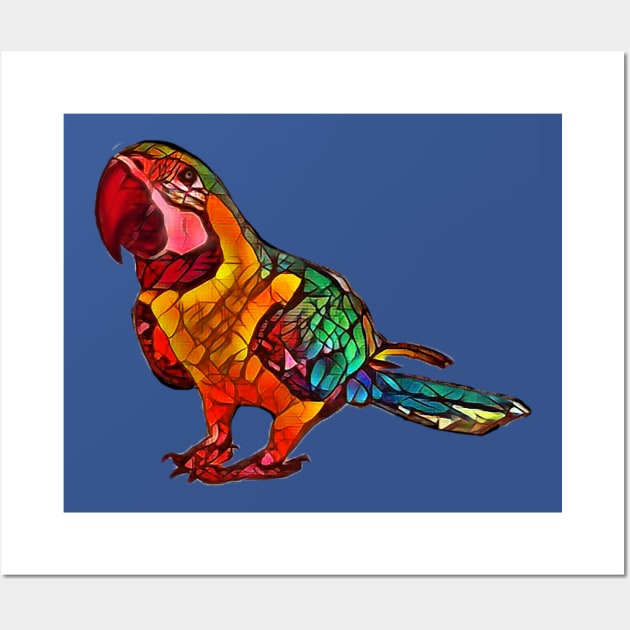 Colorful Parrot Design Wall Art by Sanzida Design